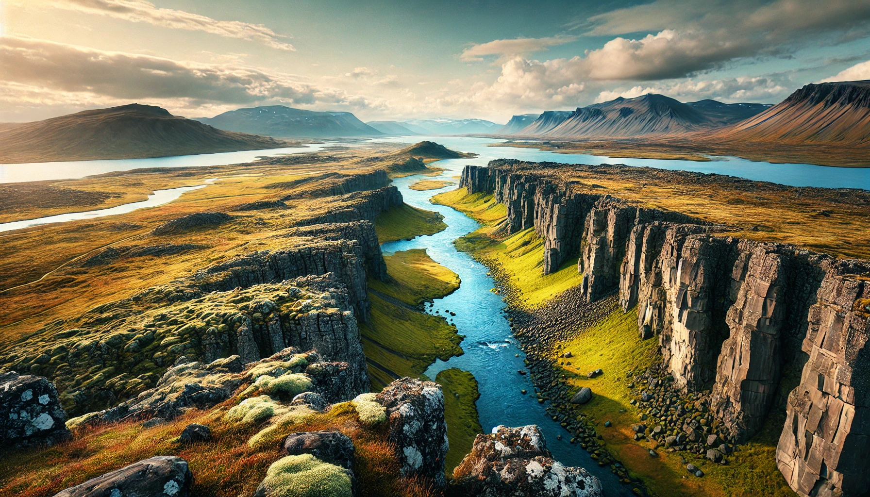 A breathtaking view of Thingvellir National Park